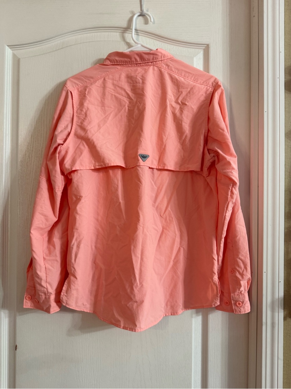 Columbia Women’s Peach Long Sleeve Fishing Shirt Sz S. AP-325 - Picture 4 of 4